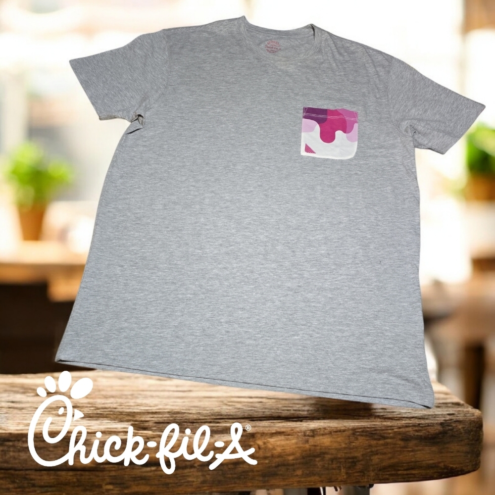 Chick-fil-A Authentic Originals Limited‎ Edition Polynesian Pocket Tee Grey M